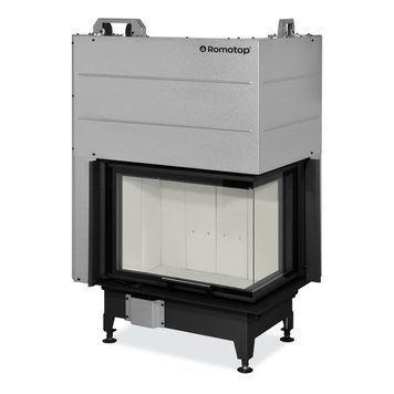 Фото Угловая правая каминная топка с гильотиной Romotop HEAT R 3g L 65.51.40.24, Воздушные топки