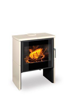 Фото Широкая каминная печь Romotop RIANO N 02 керамика, Стальные печи