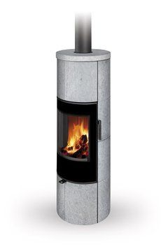 Фото Круглая печь-камин Romotop SORIA N 02 камень, Стальные печи
