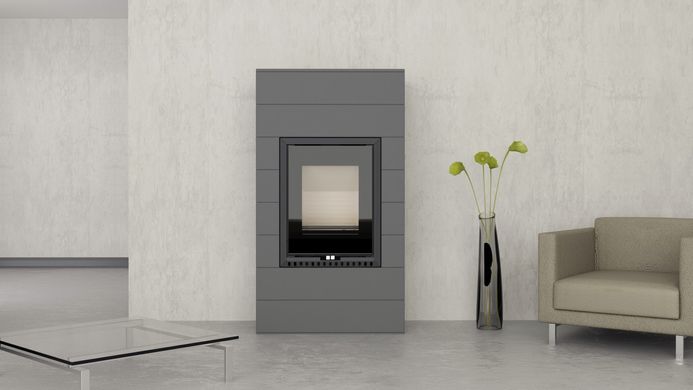 Фото Стальная каминная печь Thorma RIVO fireplace set grey, Стальные печи