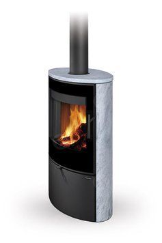 Фото Каминная печь Romotop SONE G 02 природный камень, Стальные печи