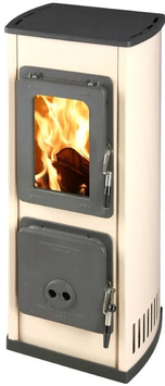 Фото Стальная каминная печь Thorma MILANO IIb thermoplatte capuccino, Стальные печи