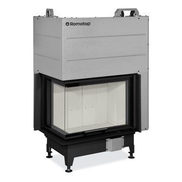 Фото Угловая левая каминная топка с гильотиной Romotop HEAT L 3g L 65.51.40.24, Воздушные топки